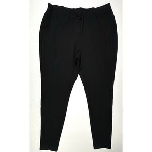 J Jill Pants Womens Medium Black Ponte Knit Slim Leg Stretch Tapered EUC‎